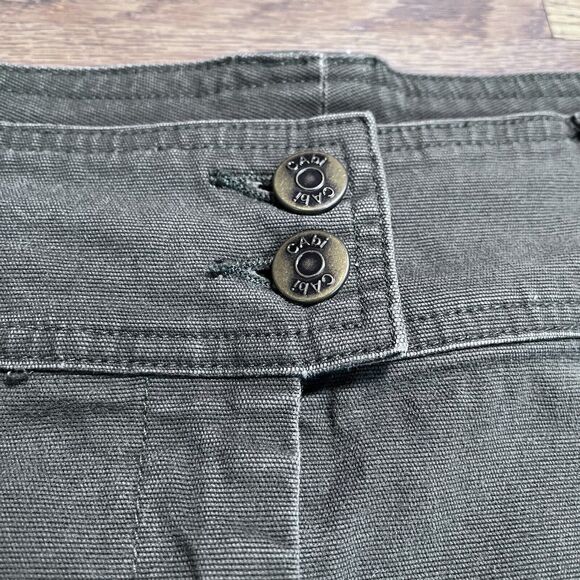 CAbi Twill Olive Green Mini Short Skirt Pockets Cotton Stretch Size 12 # 948 - Picture 5 of 11